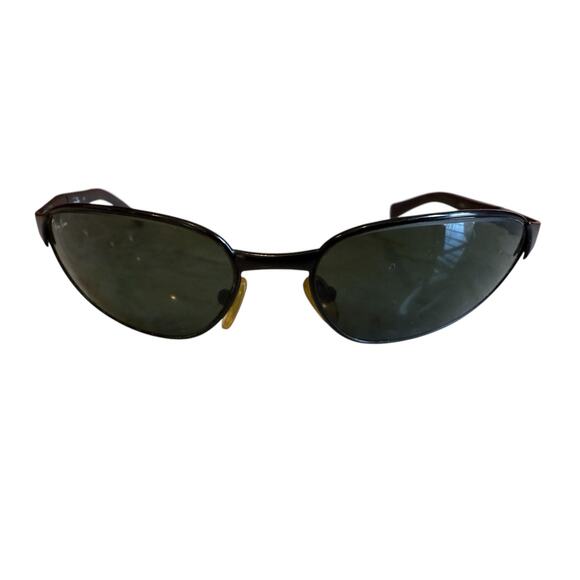 Vintage 1986 Ray-Ban W3163 Oval Sporty Sunglasses Black - Picture 1 of 11